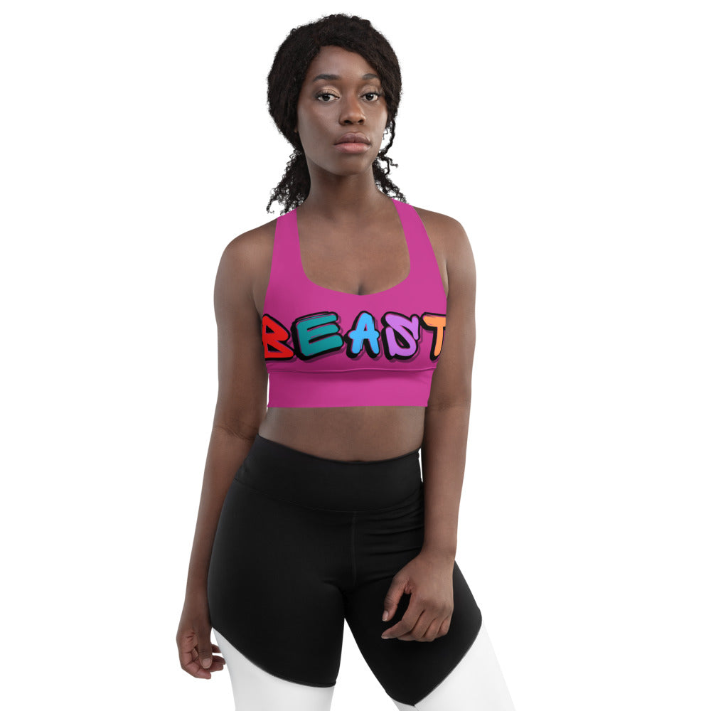 Beast Longline Sports Bra Violet