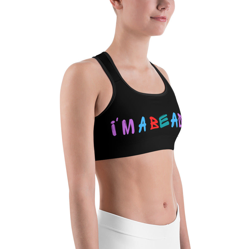 Im A Beast Sports Bra Black