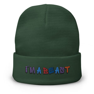 I'm A Beast Beanie Green