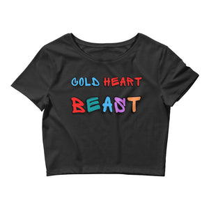 Cold Heart Beast Crop Tee Black